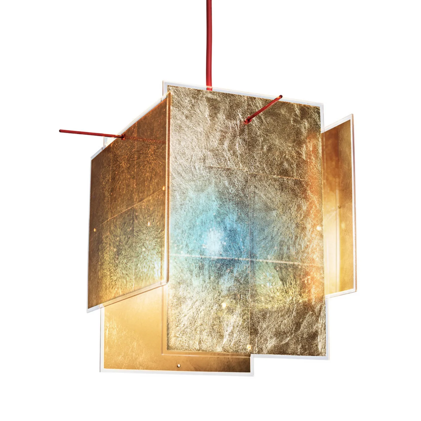 24 Karat Blau Pendelleuchte 450cm - Ingo Maurer - Wohnzimmer - Design - Kunststoff - Einflammig
