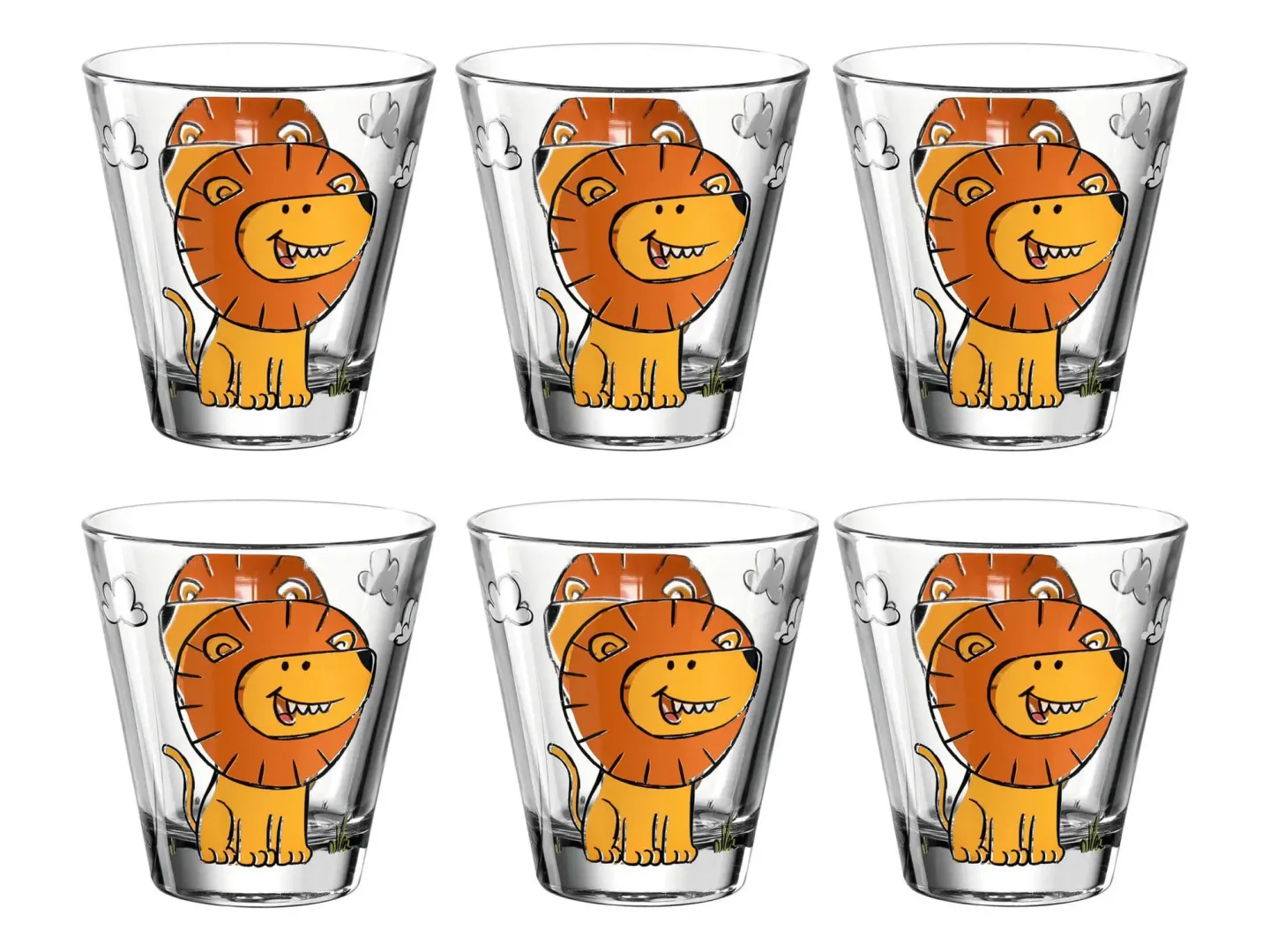 Alltron Trinkglas Für Kinder Bambini Löwe 215 ml, 6 Stück Transparent | Schubiger Möbel