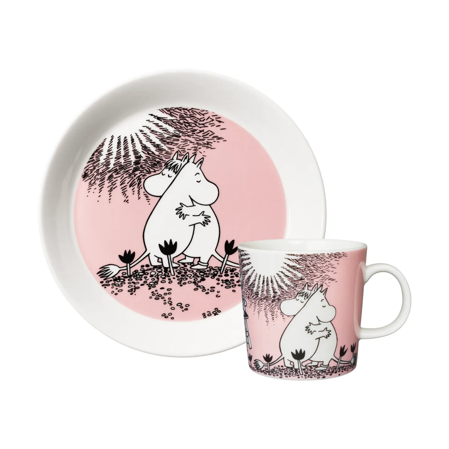 Moomin Arabia Liebe 30 Jahre Mumin Becher & Teller 2-teilig