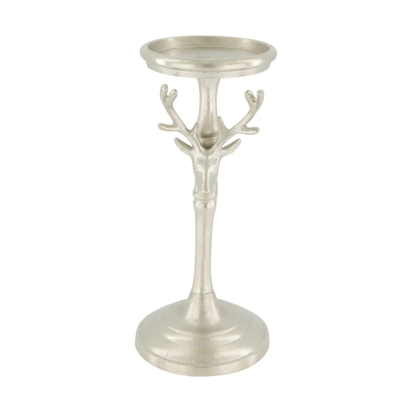 Decofinder Kerzenständer Alce, Metall, Silber | Schubiger Möbel