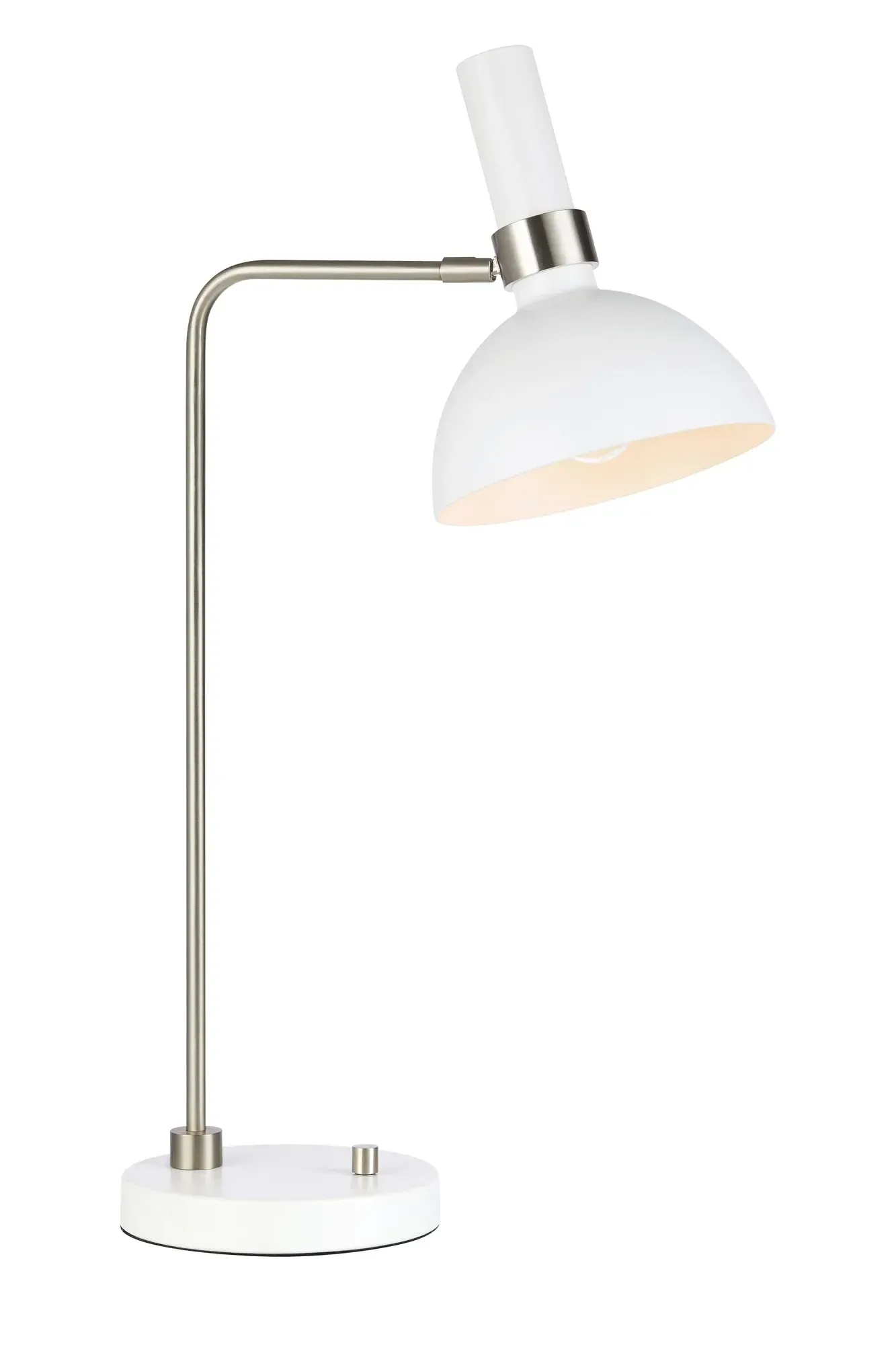 Larry Schreibtischlampe Weiß/Chrom