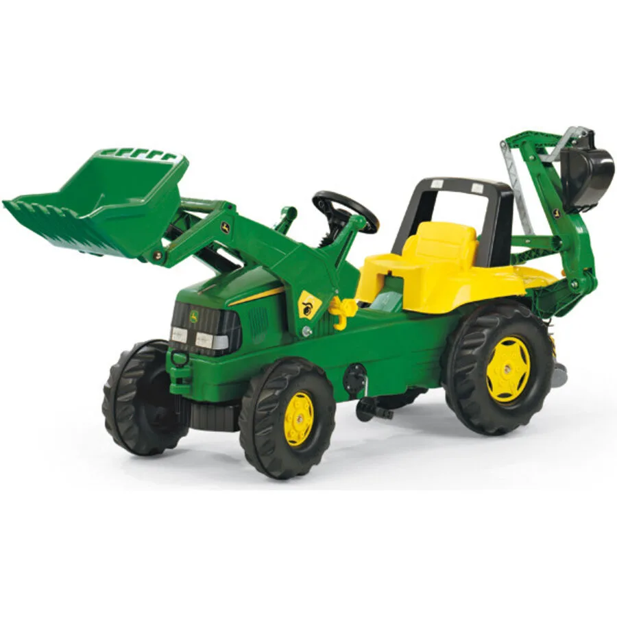 RollyJunior John Deere Backhoe Rolly Toys Grün Kunststoff - Farbe: Grün/Gelb
