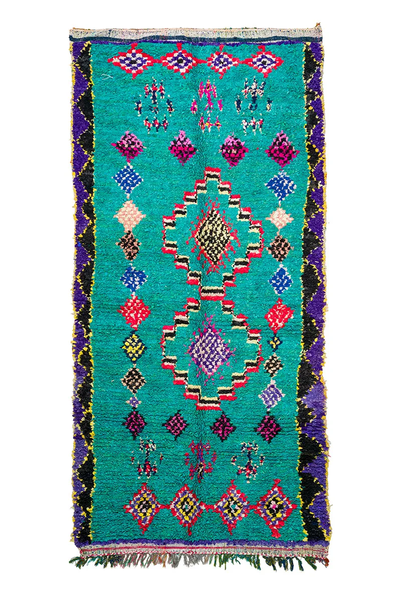 Marokkansk Boucherouite-teppe 155 x 335 cm (Størrelse: 155 x 335 cm)