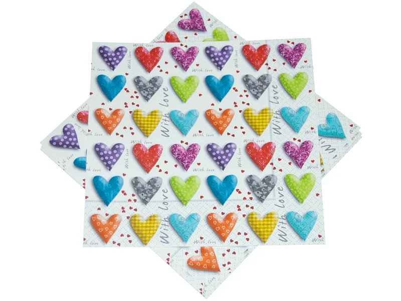 Set 20 Servietten SWAN Papier mehrfarbig