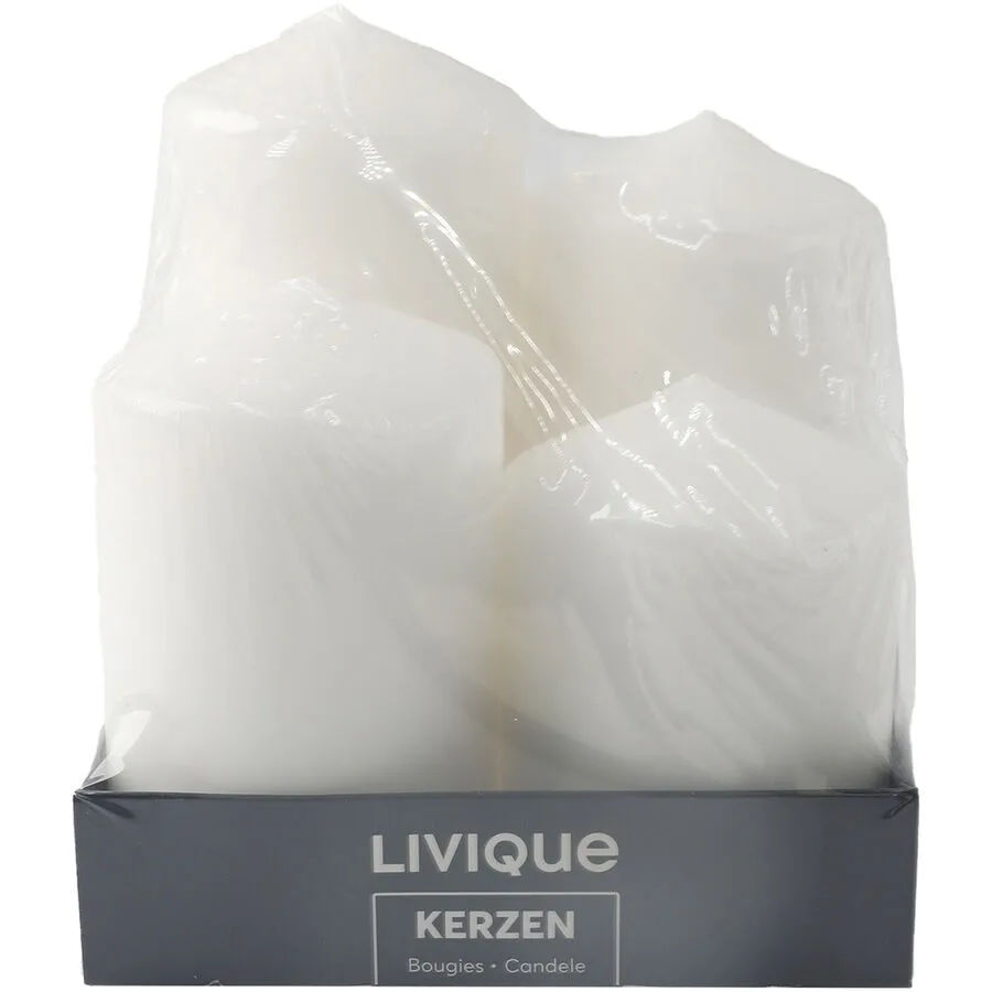 Kerze Traditional Weiss Wachs 12 cm