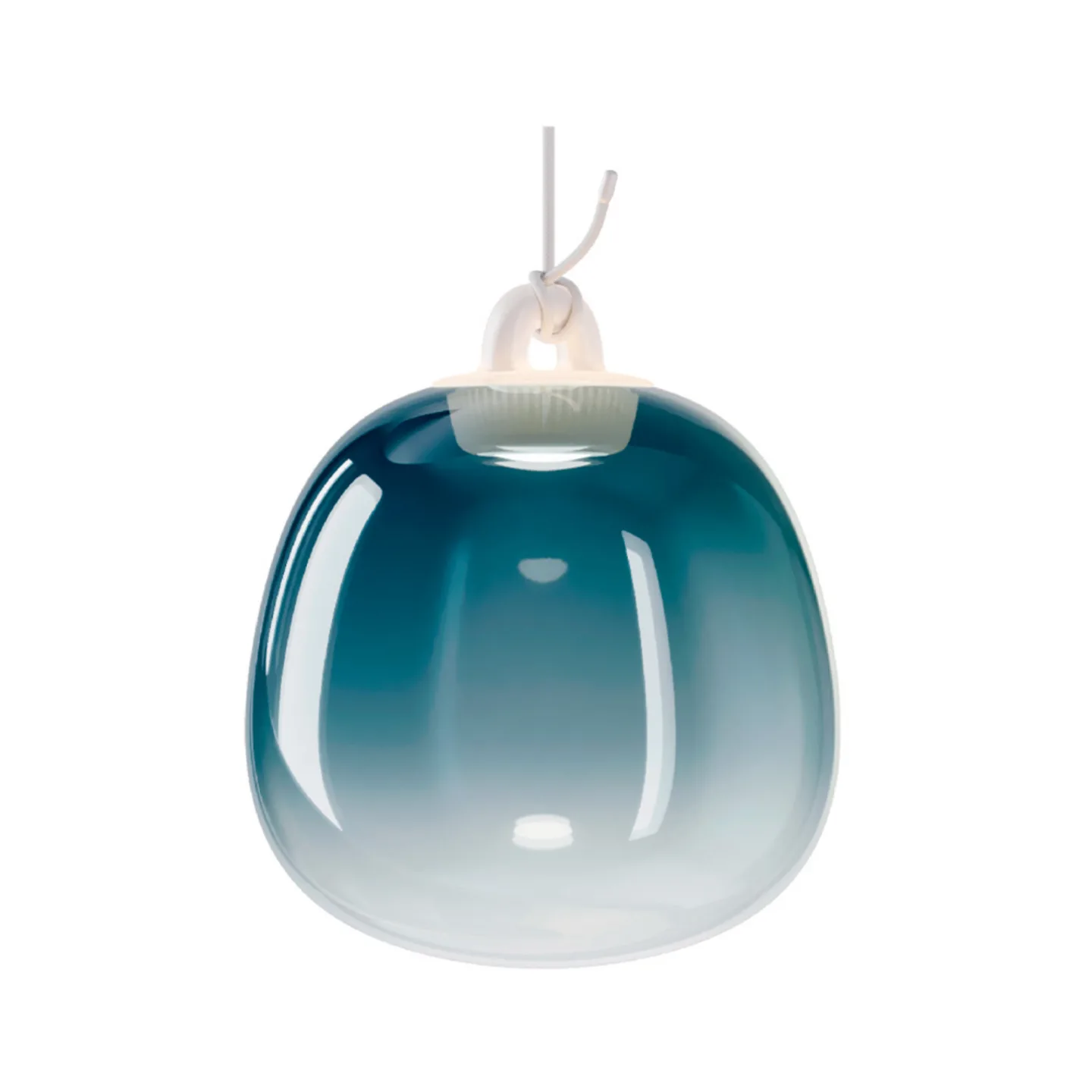 Oblò Pendel Small 2700K Azure Stål/Hvid - Lodes - Stue - Glas