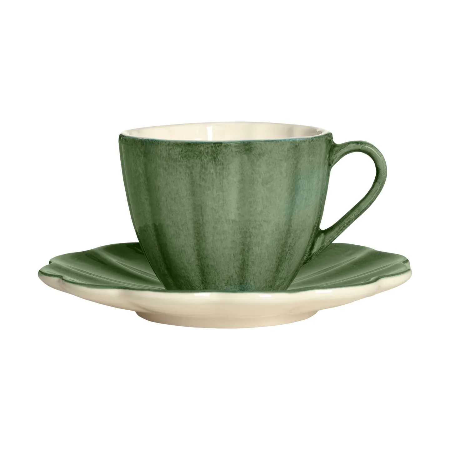 Mateus Oyster Tasse mit Untertasse 25 cl Forest green