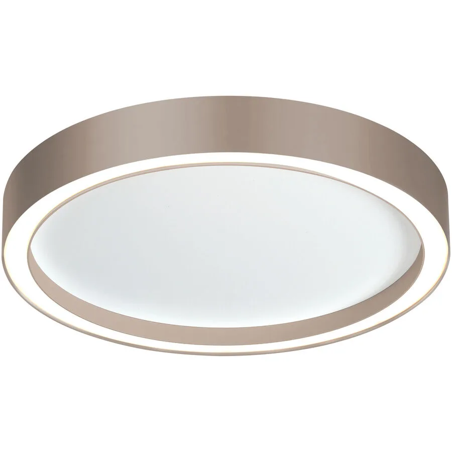 Bopp Deckenlampe Aura Weiss/Braun/Grau Aluminium 30 cm 4 cm - Farbe: weiss/taupe - LED - Lichtfarbe: Extra warmweiss - Deckenlampe- LED