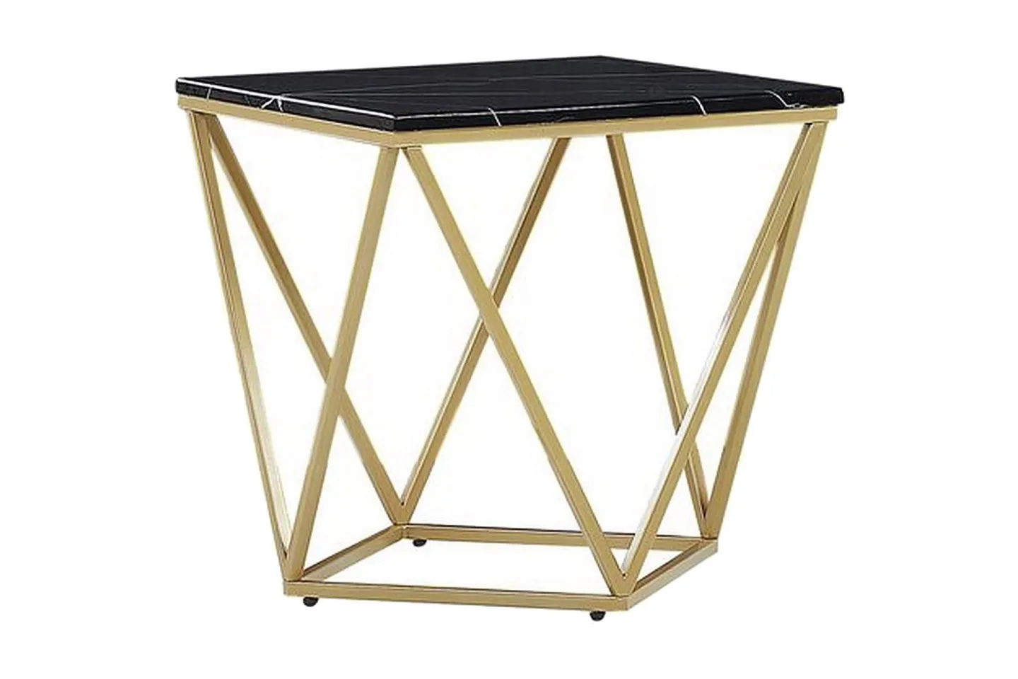 Charmlee Sidobord 50 cm - Svart/Guld