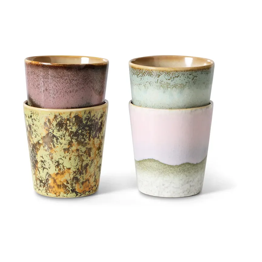 HKliving 70's Tasse 4er-Pack Serendipity