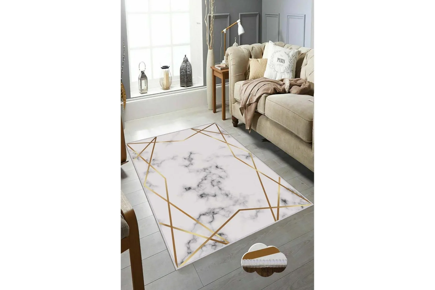 Homefesto Matta 120x180 cm - Multifärgad