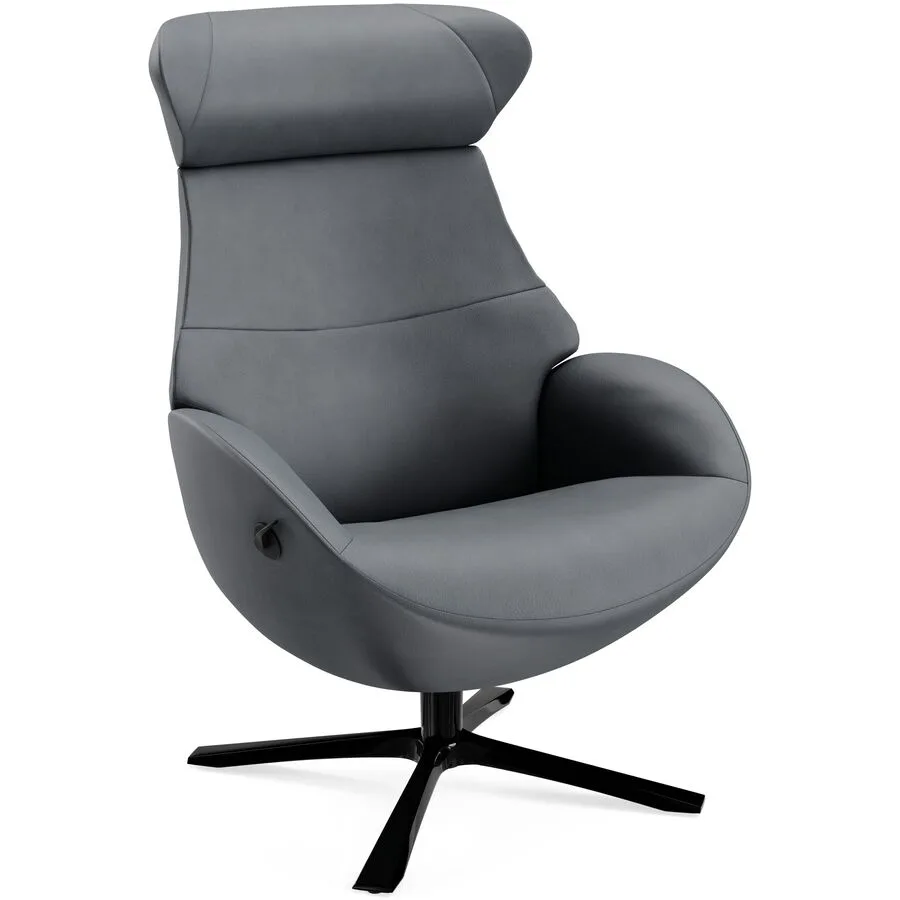 Conform Relaxsessel Daja dunkelblau Leder T 163 B 81 H 110 cm - Möbel Konfigurator: Traummöbel individuell zusammenstellen