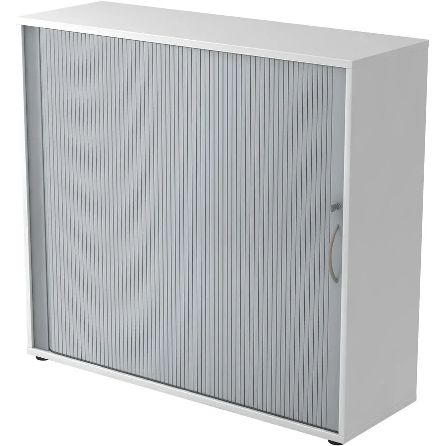 Aktenschrank Office Silber, Weiss Holzwerkstoff, Kunststoff B 120 H 110 cm
