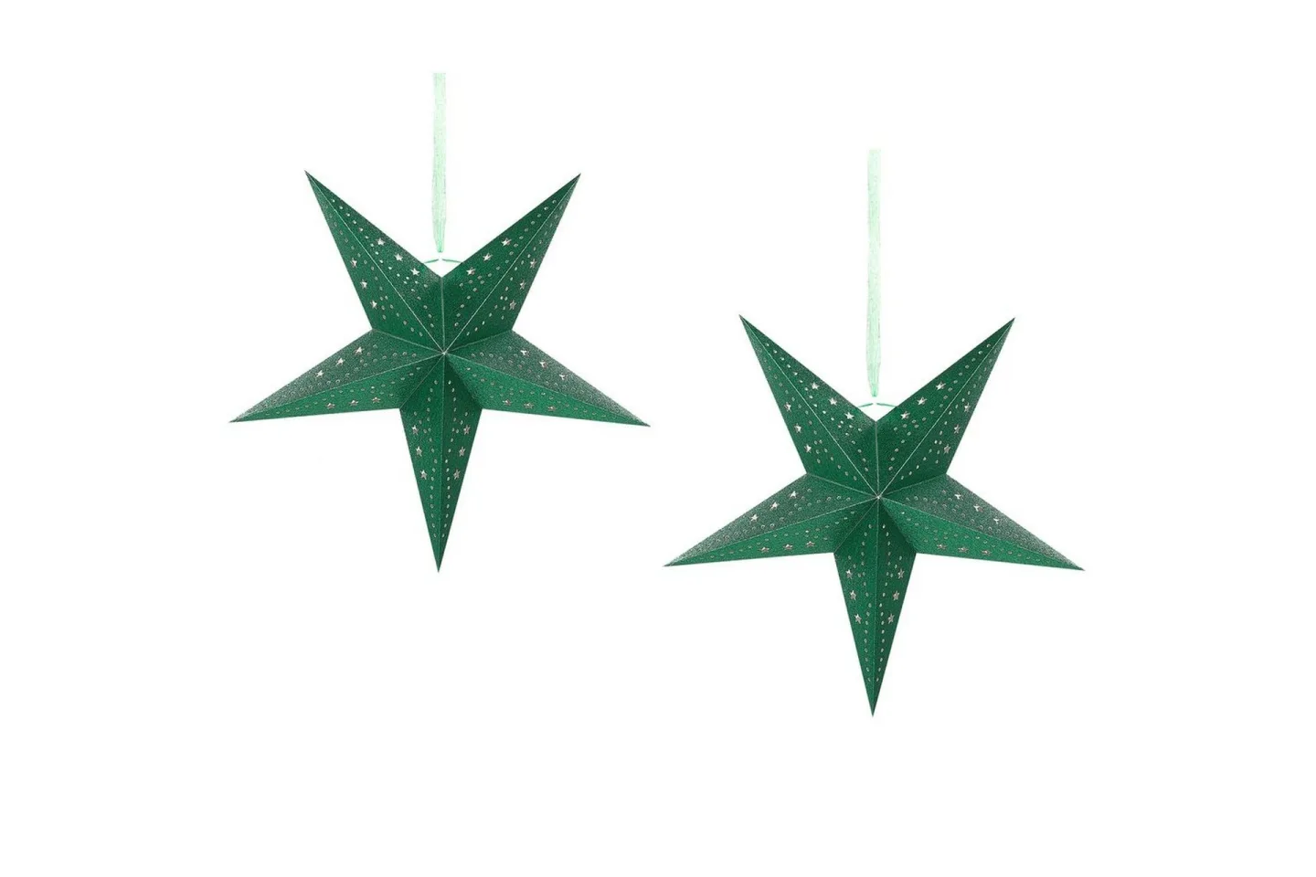Hängande dekorationer Motti set om 2 Grön, 45x18x45 cm - Grön, 45x18x45 cm