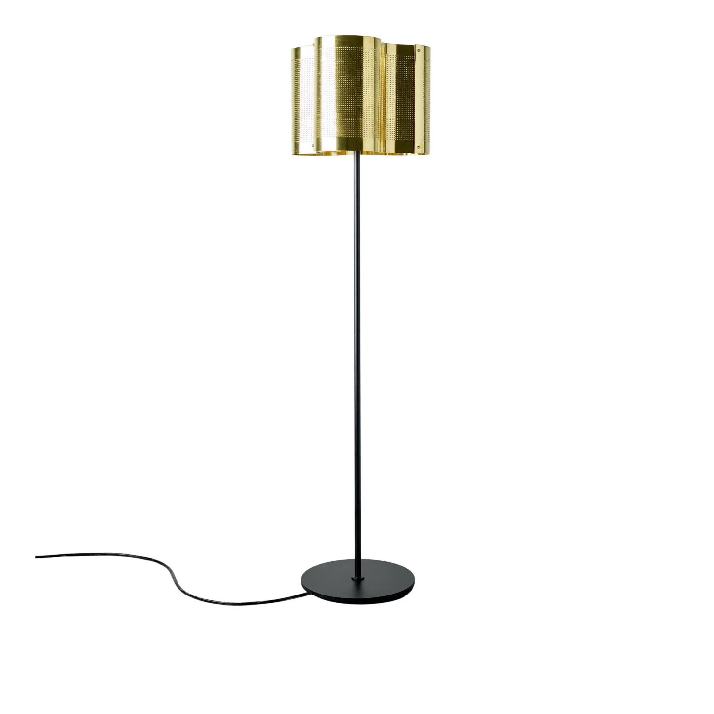 Ingridsdotter - Snäcka golvlampa mässing - Skärmlampor - Jonas Bohlin - Svart - Metall