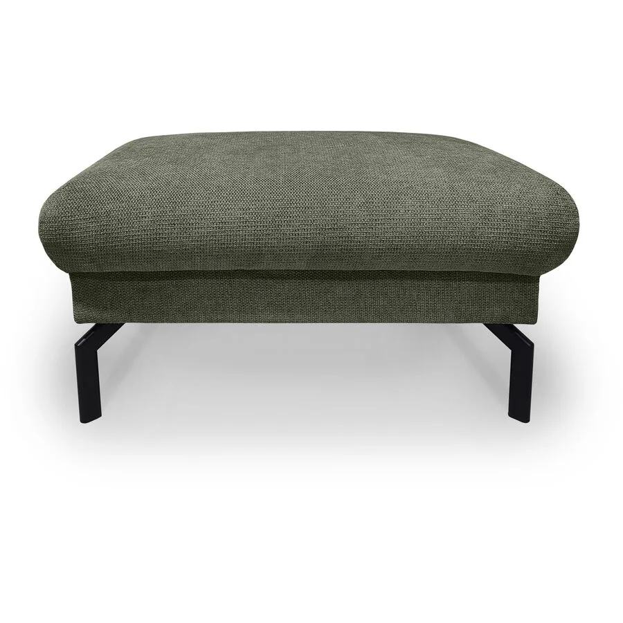 Hocker Gomero Dunkelgrün, Schwarz Stoff, Metall H 46 B 90 cm