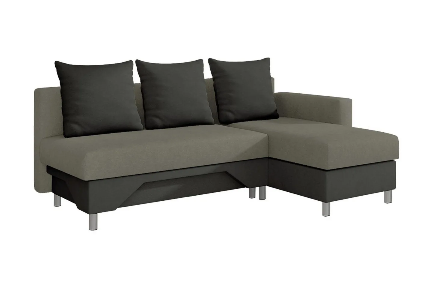 Tom Divanbäddsoffa 215x133x72 cm - Beige/Grå