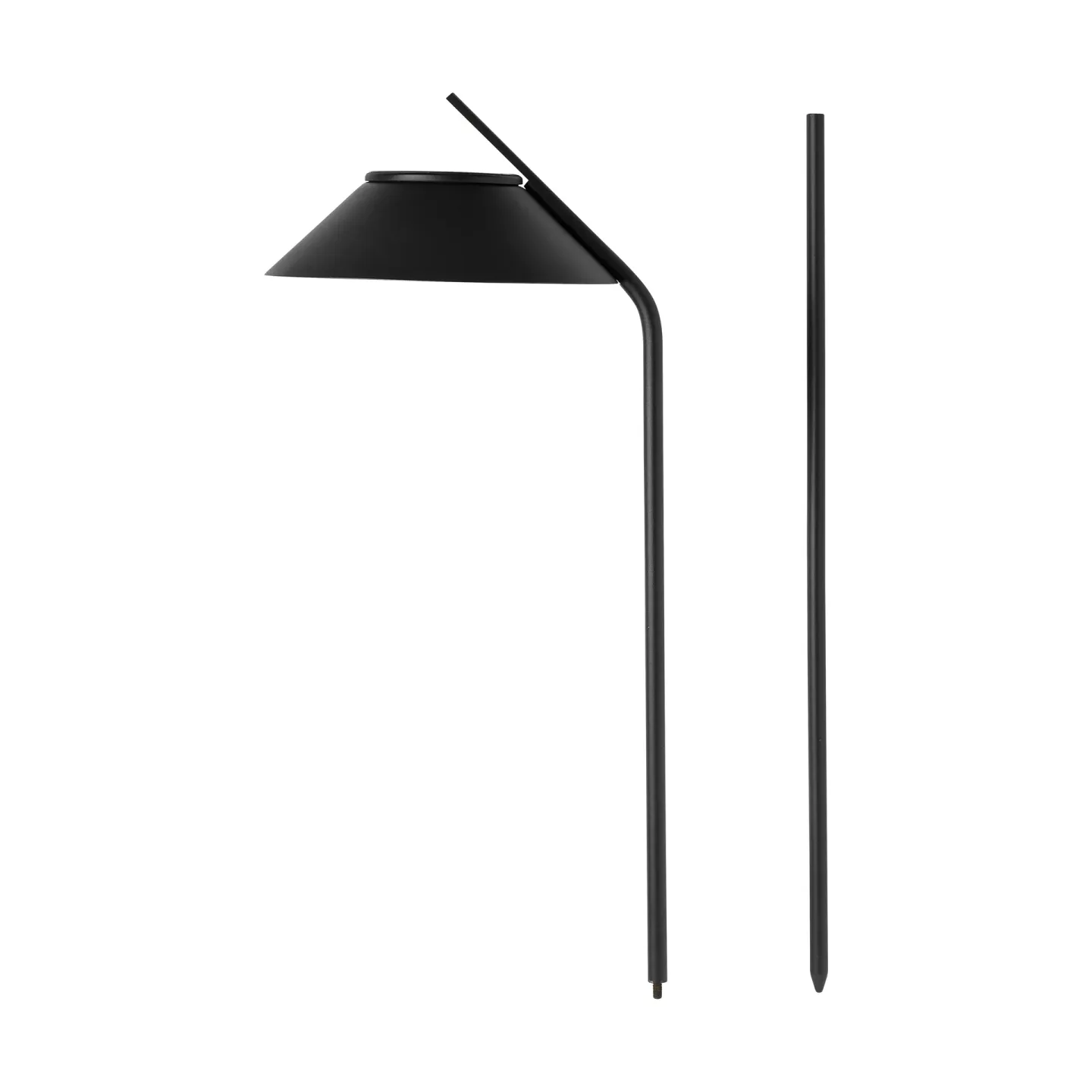 Stelton Vinkel Solarleuchte Poller mit Stativ Black