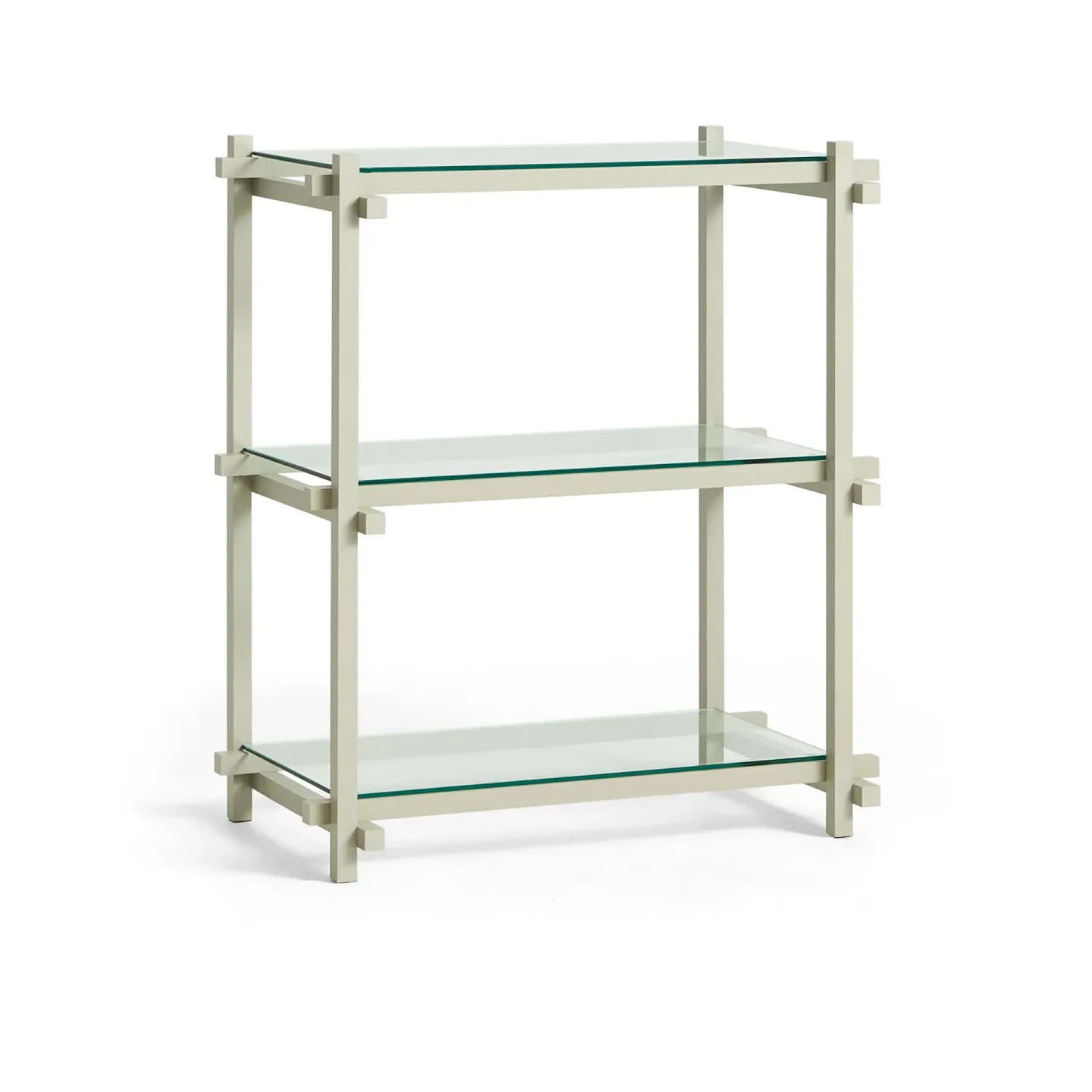 HAY Woody Column Wandregal Buche-clear glass, low