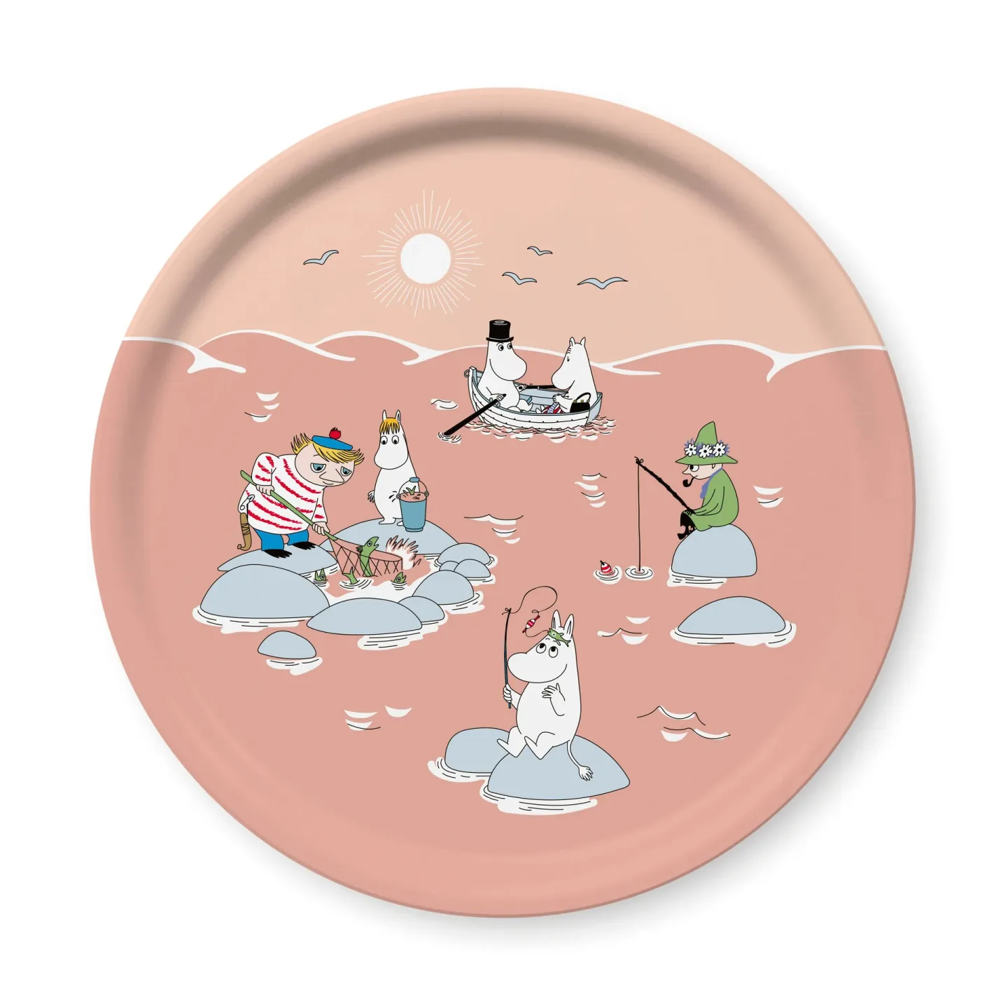 Opto Design Fiske Mumin Sommer 2022 Tablett Ø31cm Rosa