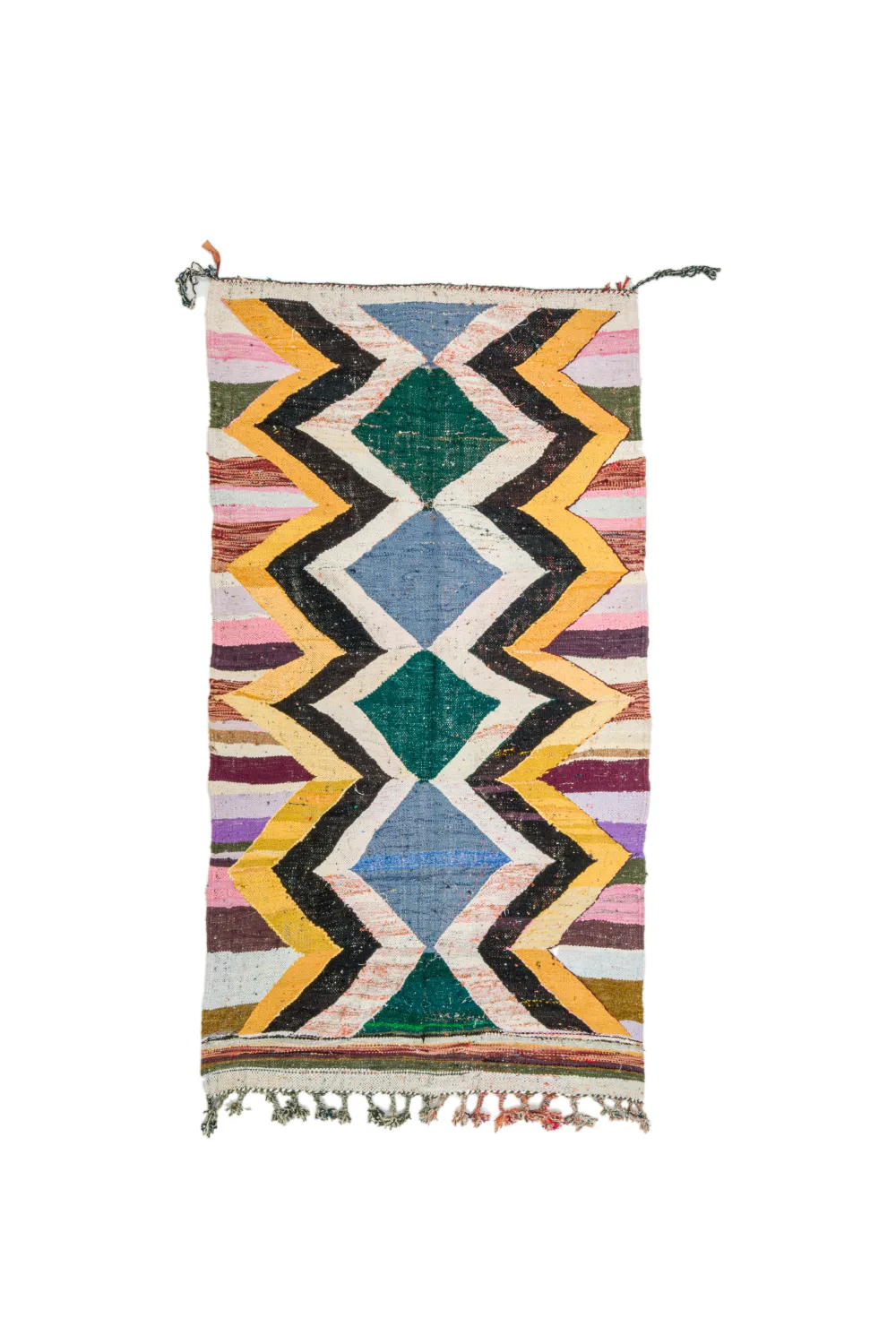 Marokkansk Boucherouite-teppe 135 x 260 cm (Størrelse: 135 x 260 cm)