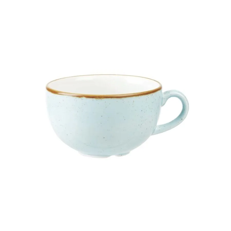 Churchill Cappuccinotasse Stonecast hellblau Porzellan H 7 cm 0.46 l