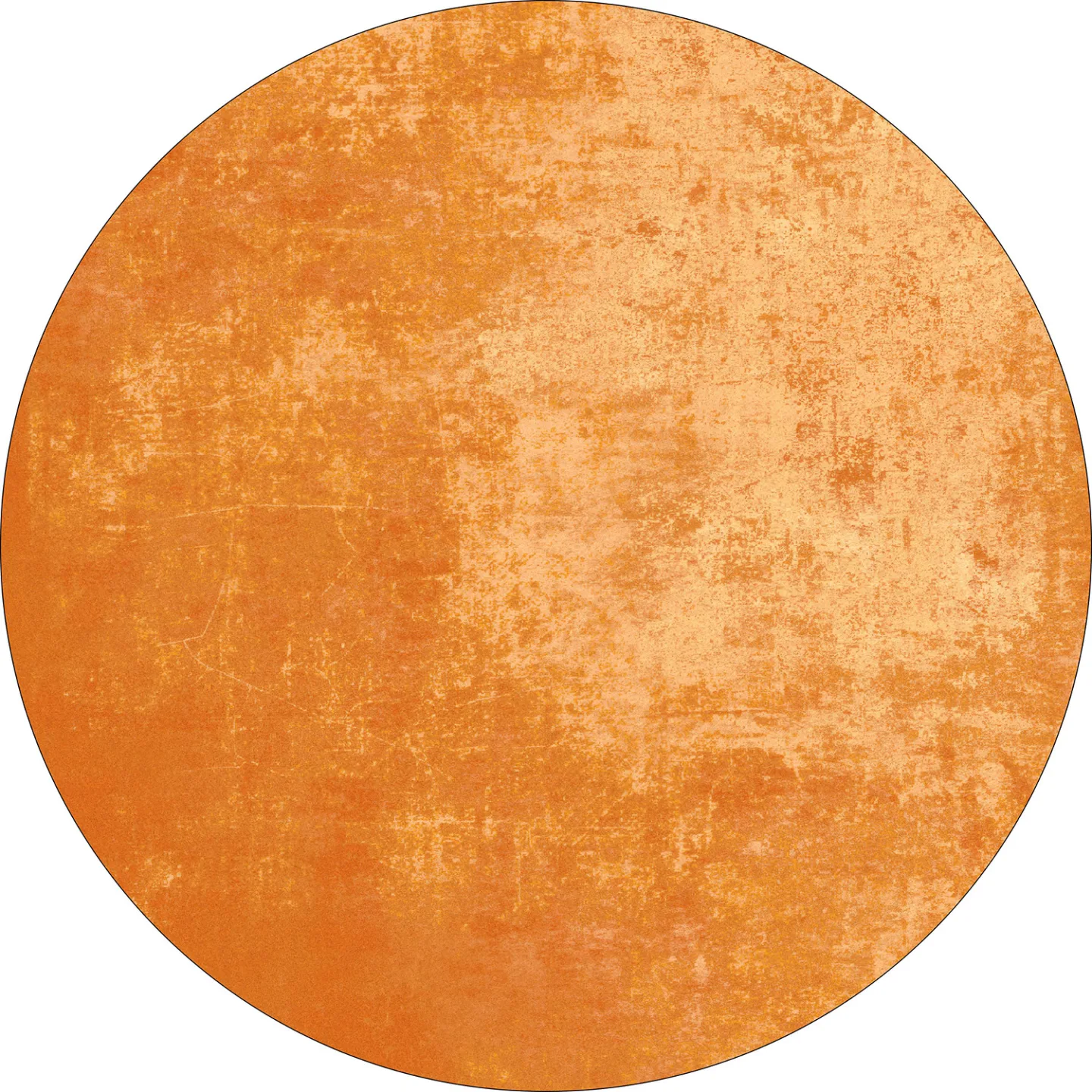 Rundt teppe - Lynton (oransje) (Størrelse: Ø 240 cm)