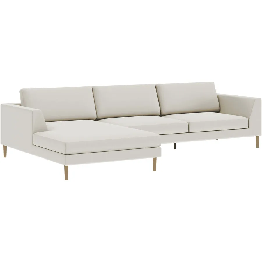 Ecksofa Domino Beige Stoff 310 cm 181 cm - Möbel Konfigurator: Traummöbel individuell zusammenstellen