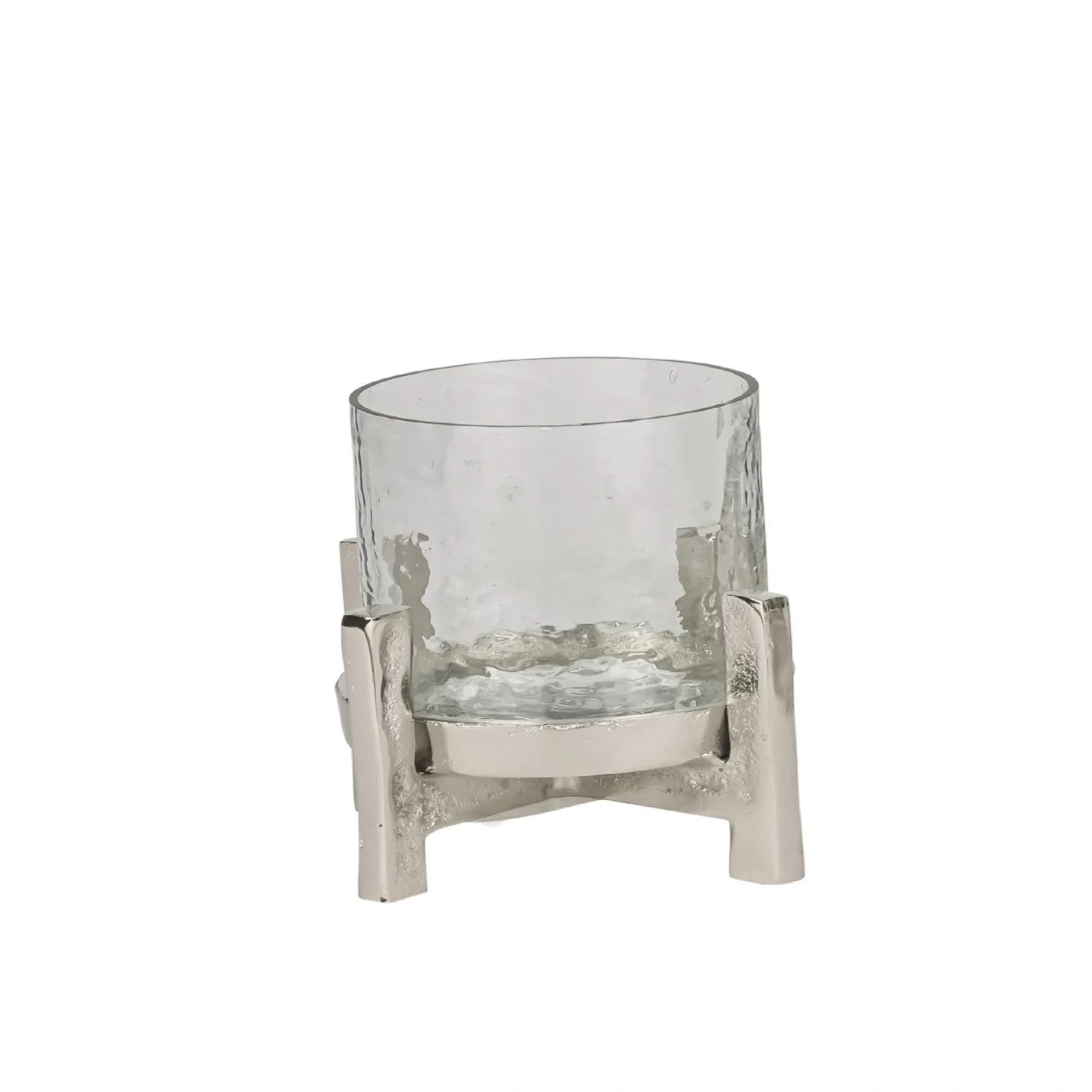 Decofinder Windlicht Hadir, Aluguss mit Glas, D: 13 cm | Schubiger Möbel