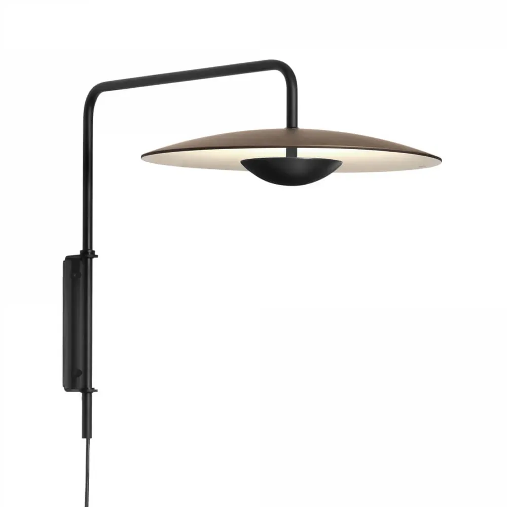 Marset Ginger A vägglampa wenge, svart stålstativ