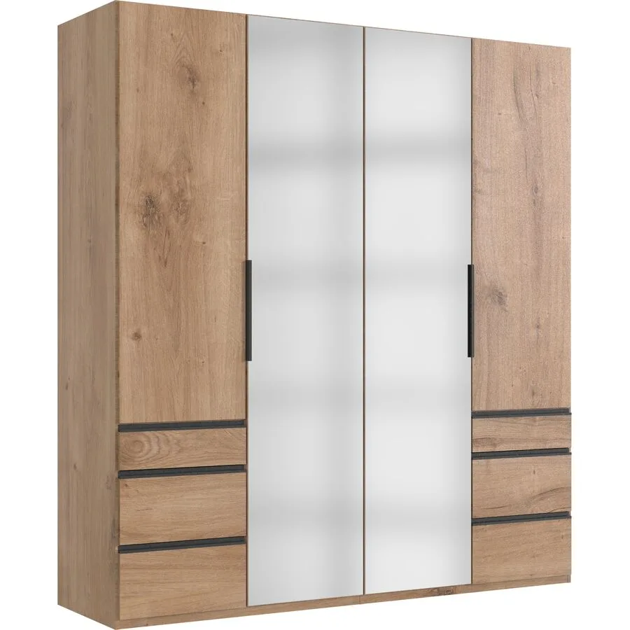Kleiderschrank Sanko Plankeneiche Holzwerkstoff B 200 cm