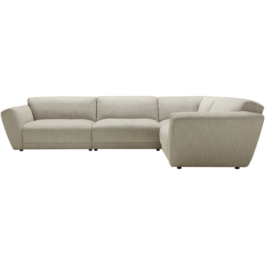 Ecksofa Miracolo Links Chenillestoff greige B 335 T 233 cm