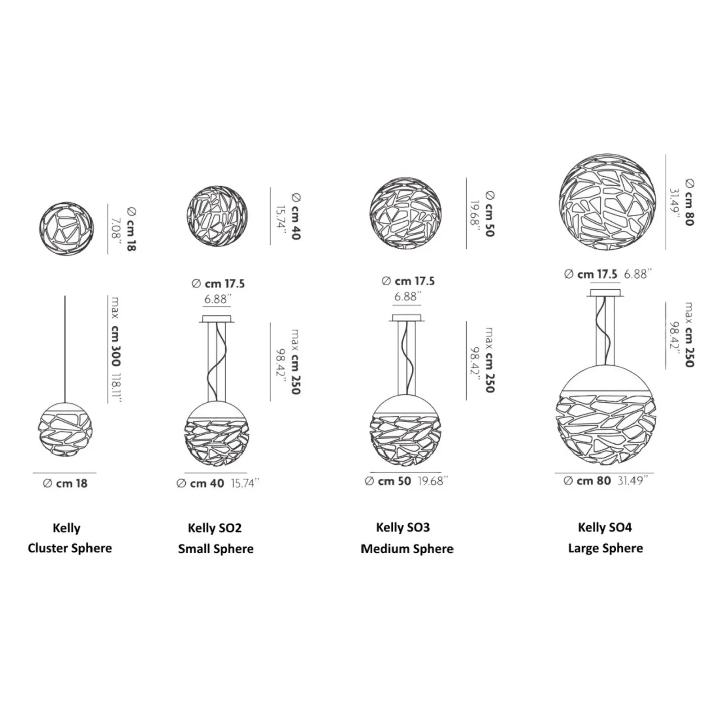 Kelly SO2 Small Sphere Pendelleuchte Weiß - Lodes - Esszimmer - Metall