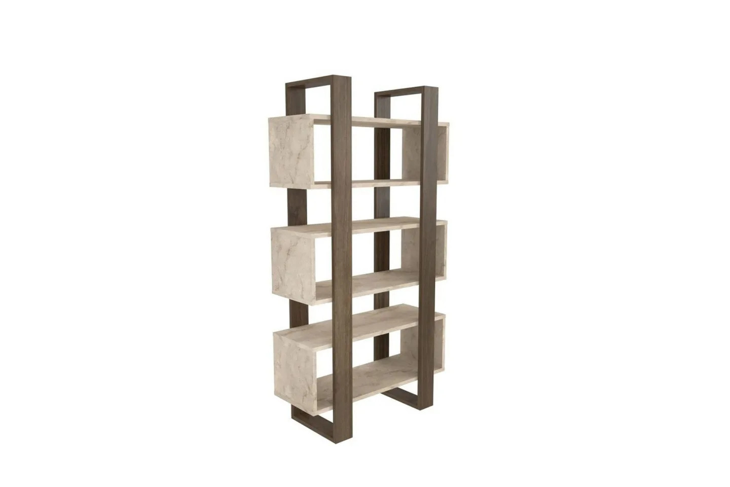 Thyric Bokhylla 80 cm - Valnöt/Travertine