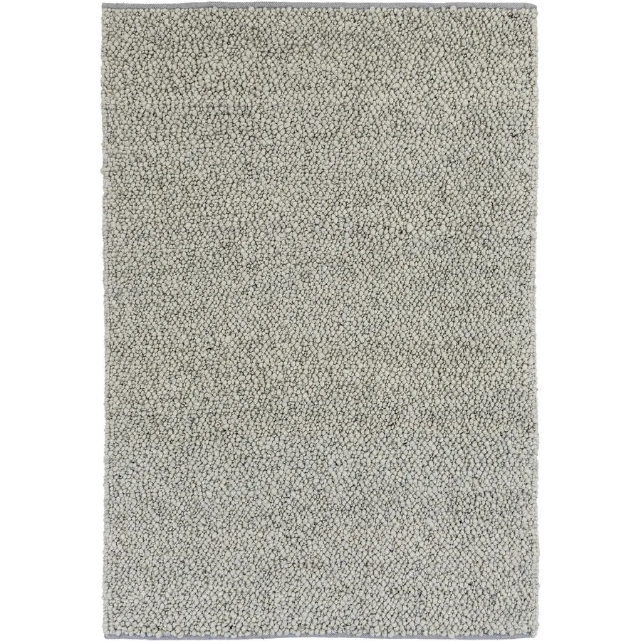 Teppich Kenai Grau, Weiss Gefleckt/Meliert Wolle, Baumwolle, Polyester, Viskose 160 x 230 cm
