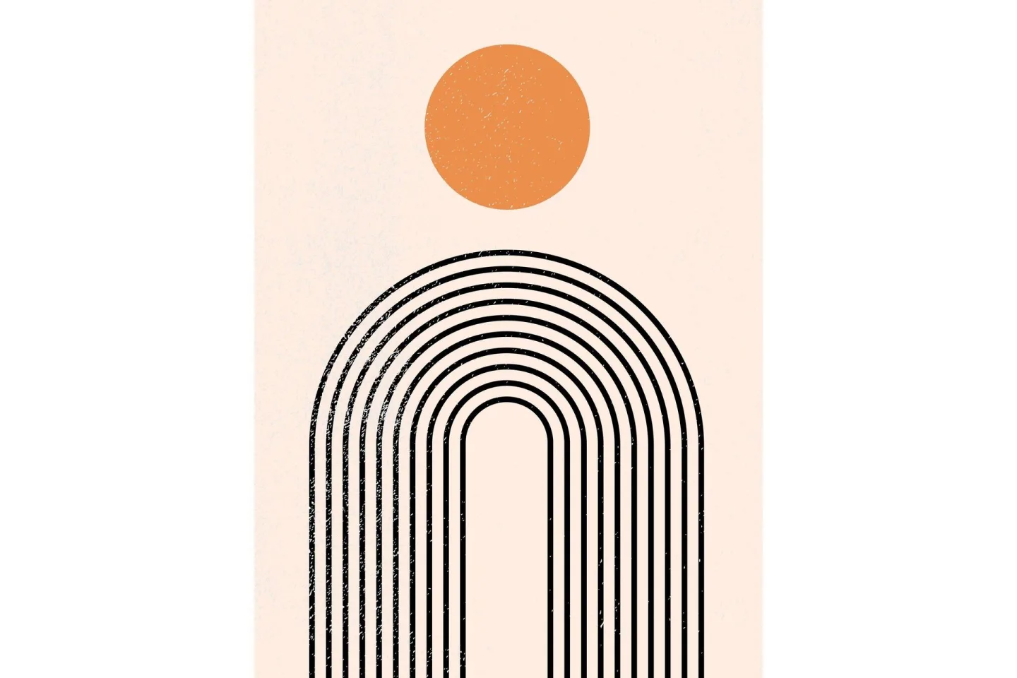 Poster Tempel 30x40 cm - Beige