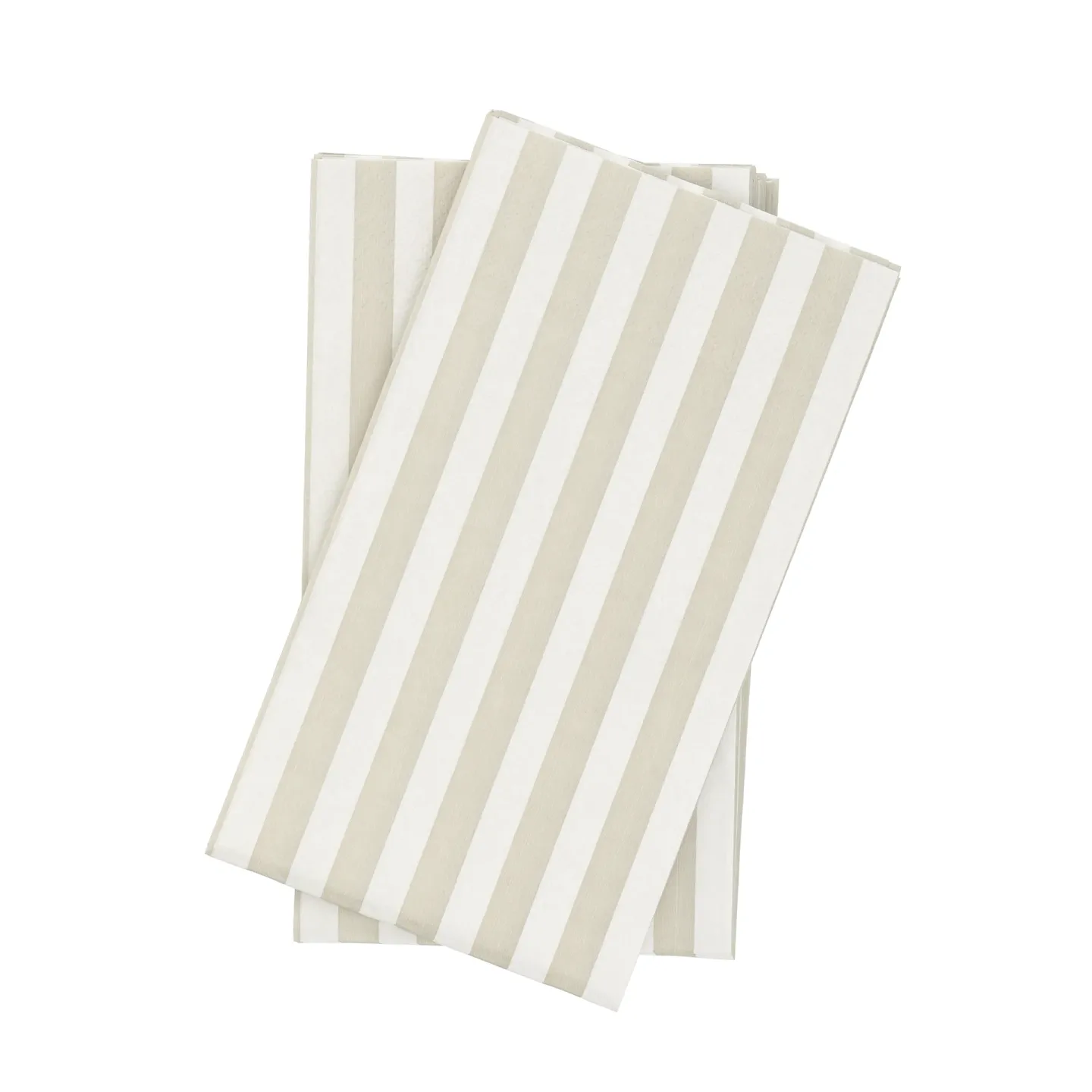 Scandi Essentials Bold Stripe Papierserviette Weiß-Beige, 15er-Pack, 33x40 cm