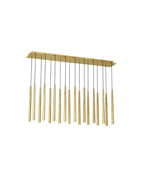 Pylon 18 Light Chandelier Natural Brass