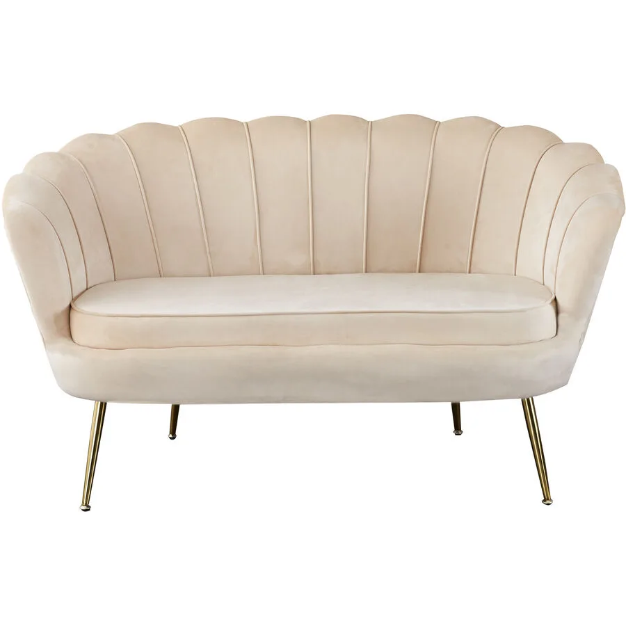 Sofa Pedro Ohne Samt beige B 136 T 76 cm