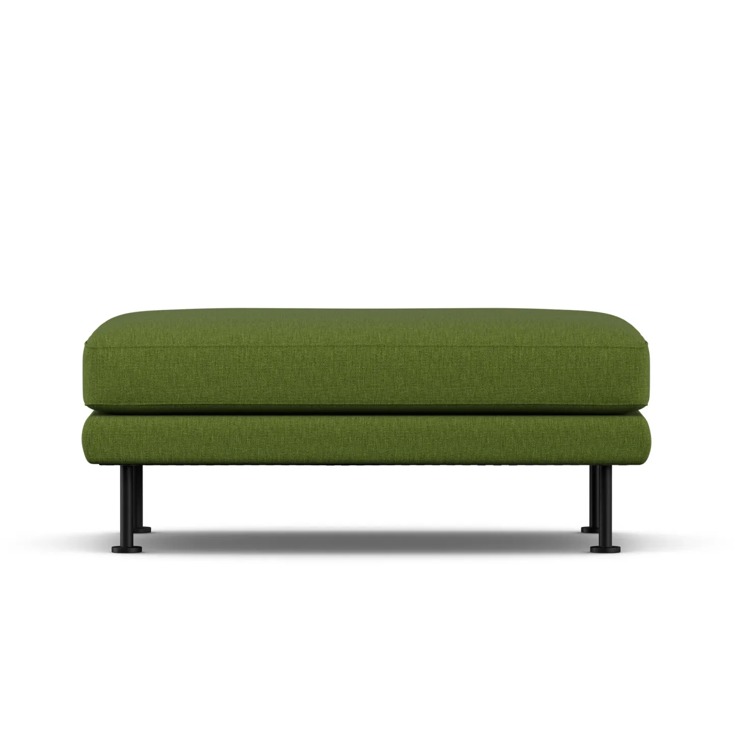 1898 Bredhult Fußhocker Luiza Green 3975-Schwarzer Stahl