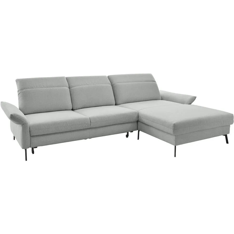 Ecksofa Josephine Rechts Stoff grau B 312 T 222 cm