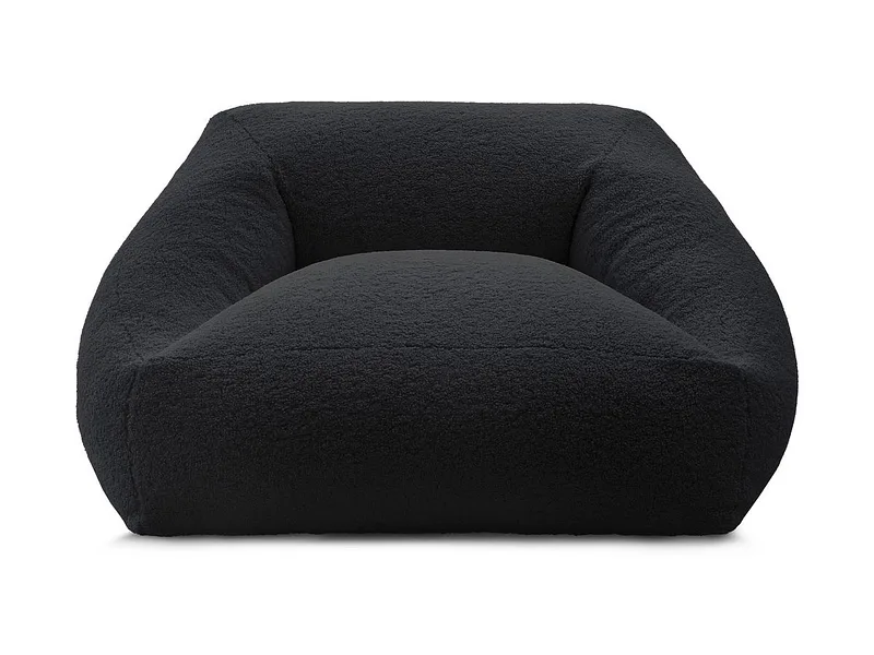Hocker BOBOCHIC LILIBET 125x125x77cm boucle-stoff schwarz