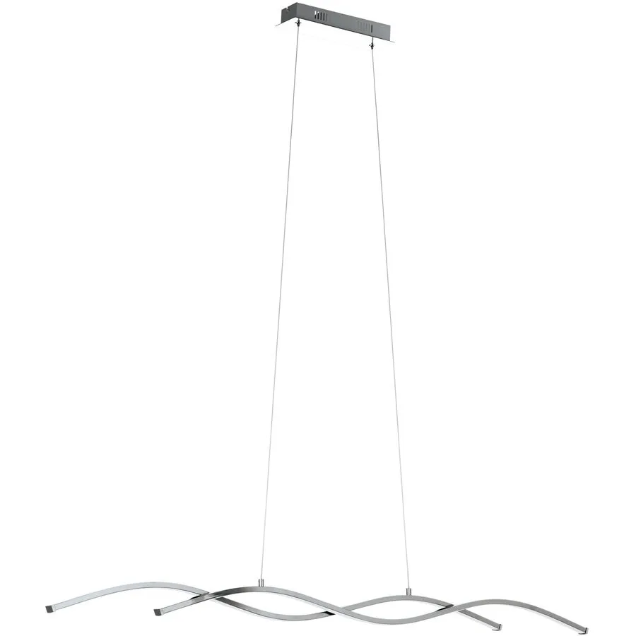 Eglo Pendellampe Lasana 2 Weiss/Grau Kunststoff 8 cm 120 cm - Farbe: chrom - Material: Aluminium/Stahl/Kunststoff - LED - Lichtfarbe: Warmweiss