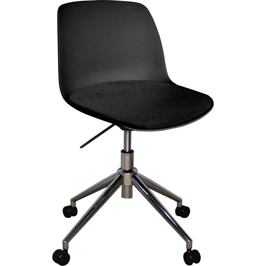 Bürostuhl Livio schwarz Polypropylen H 82.5 cm