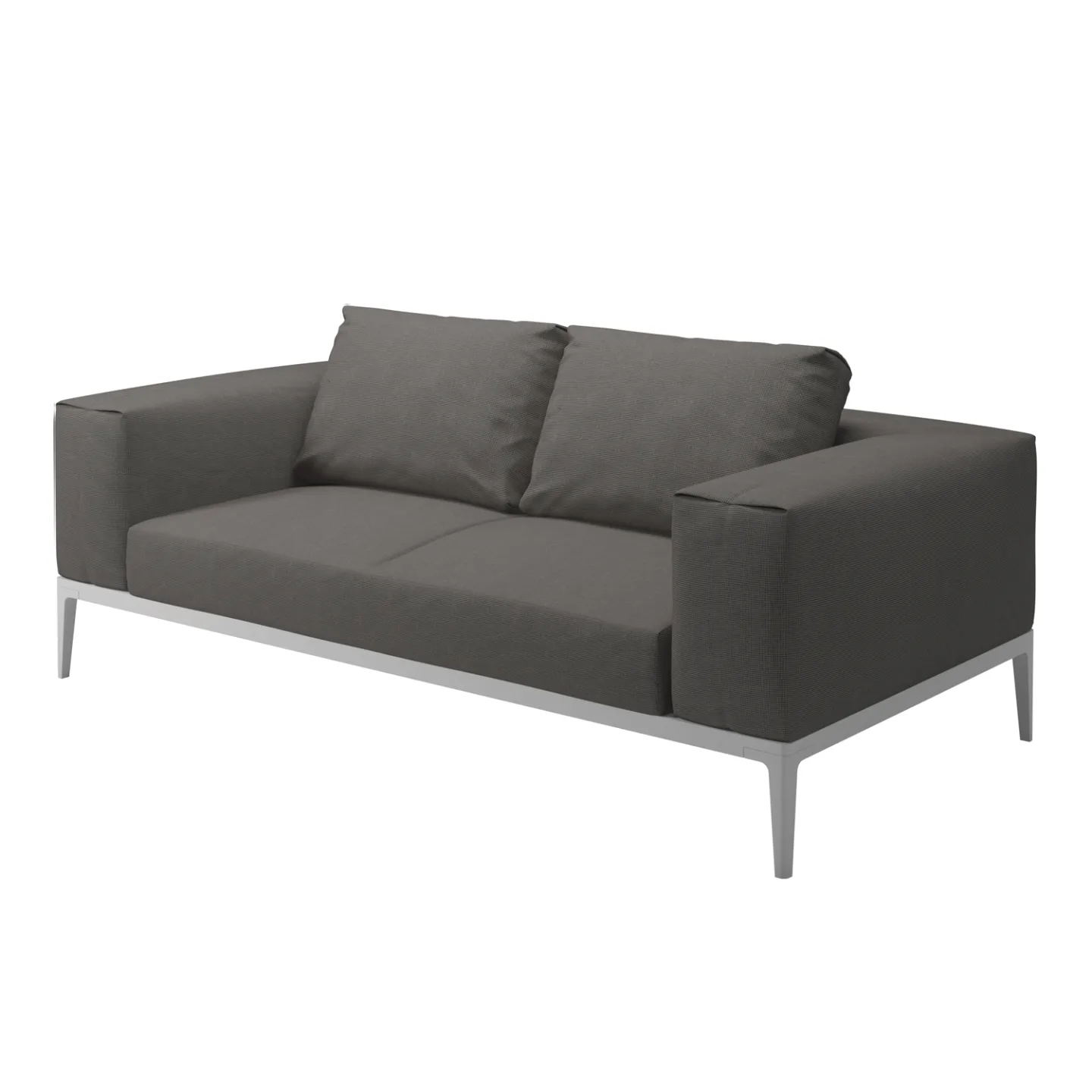 Gloster - Grid Sofa, Frame White, Kat.C Robben Charcoal - Soffor utomhus - Henrik Pedersen