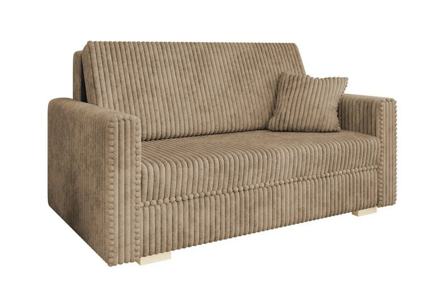 Denegal 2-sits liten bäddsoffa i Sammet - Beige