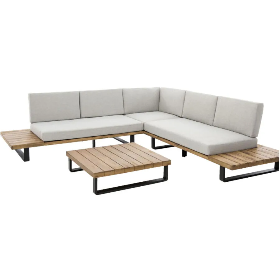 Gartenlounge Maui II Natur geölt Akazie 5 B 250 T 255 cm