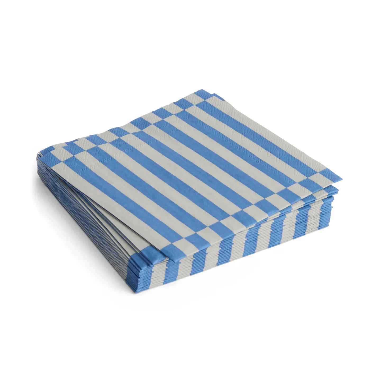 HAY Pattern Lunch Stripe Serviette 33x33 cm 20er Pack Grey-Blue Pillar