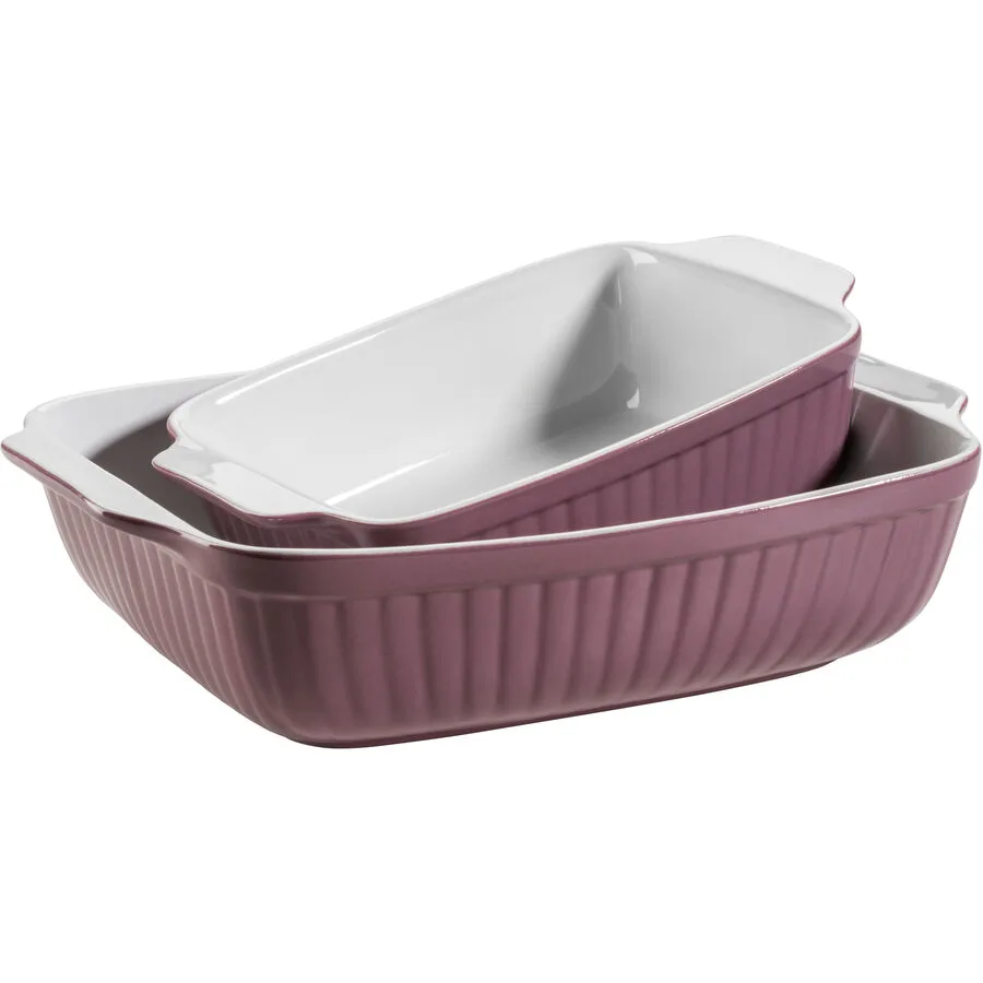 MÄSER Auflaufform Kitchen Time berry Keramik Rechteckig