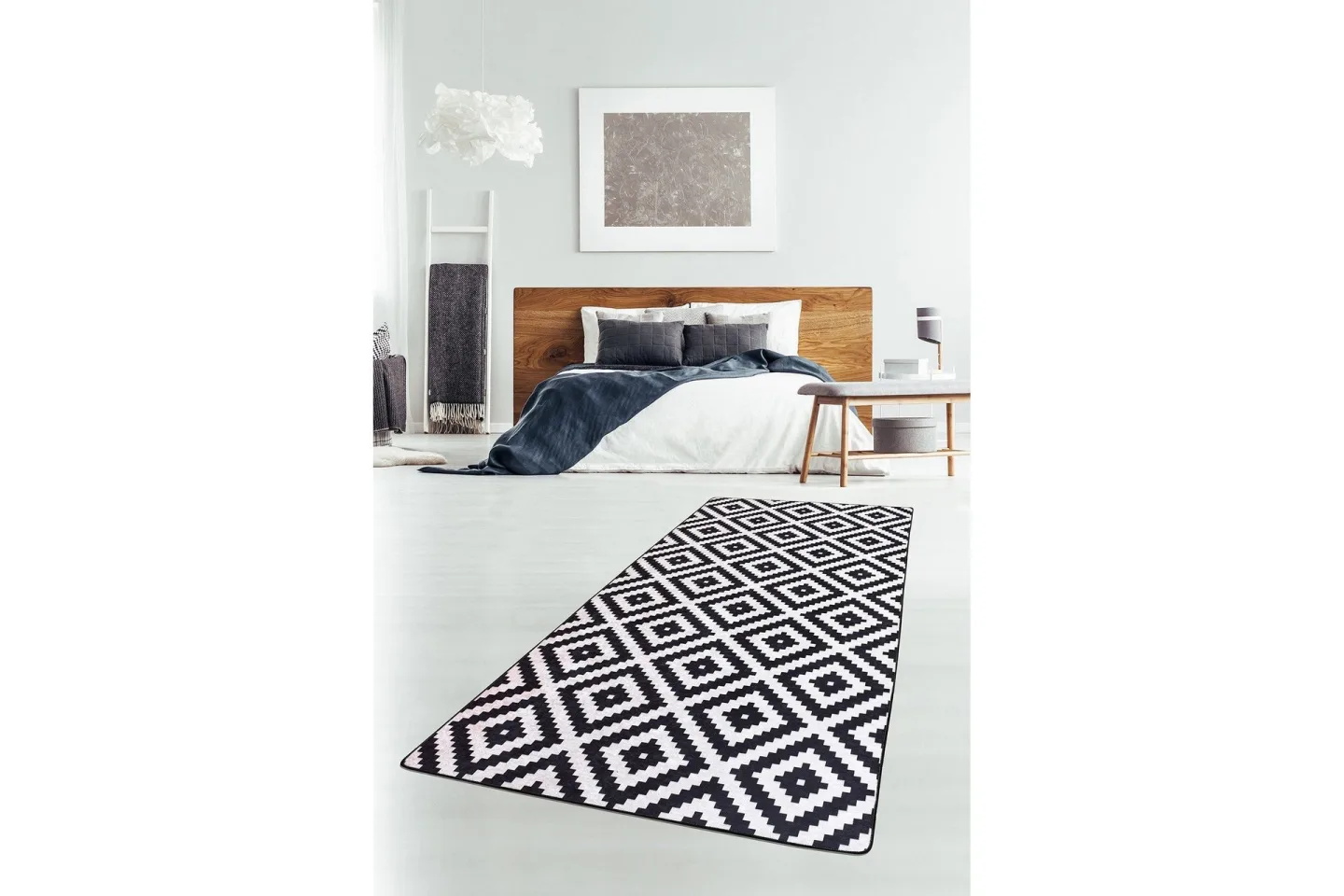 Chilai Matta 120x200 cm - Svart/Vit
